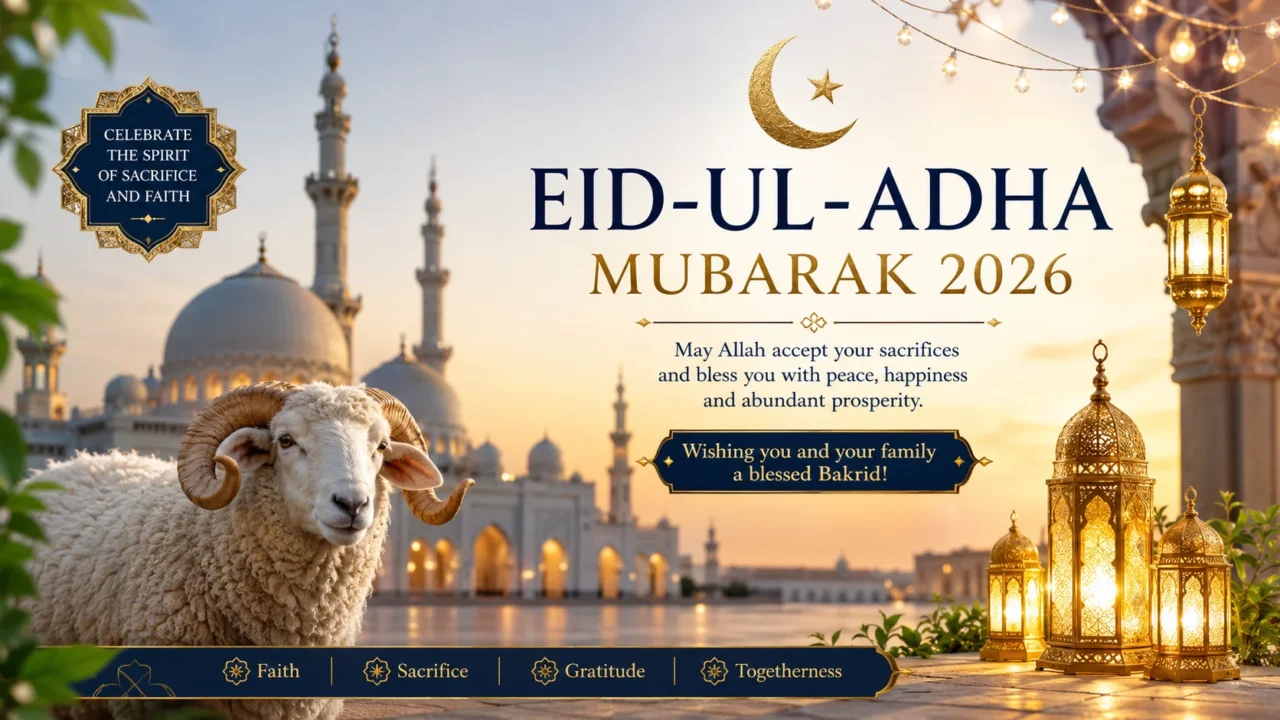 Happy Eid-ul-Adha 2026: 75 Best Eid Mubarak Wishes, Messages, Quotes and Greetings to Share